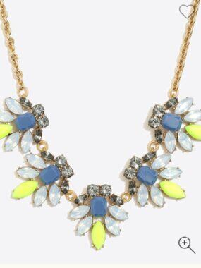 JCrew Crystal Watchbird Necklace - Rustic Ocean